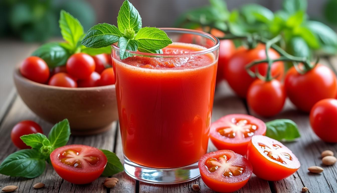Jus de tomate : bienfaits pour la santé, antioxydants et nutriments clés