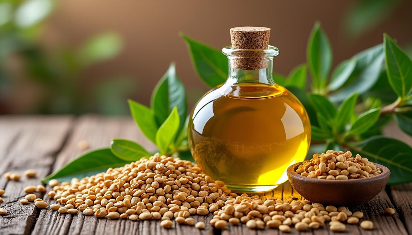 Huile de fenugrec : bienfaits et usages, notamment pour stimuler la pousse des cheveux