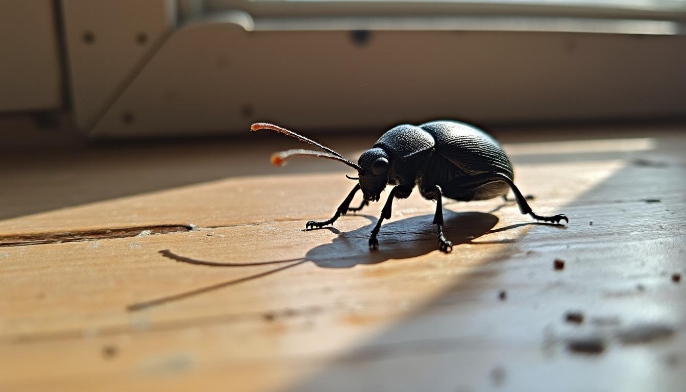 Petit insecte noir dans la maison : identification et causes fréquentes
