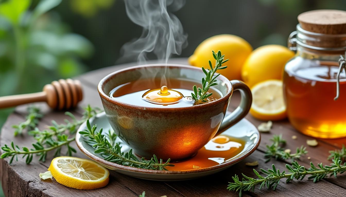 Tisane de thym et miel : bienfaits, utilisation et contre‑indications