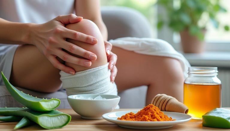 découvrez des remèdes de grand-mère efficaces pour réduire le gonflement du genou et soulager la douleur naturellement.